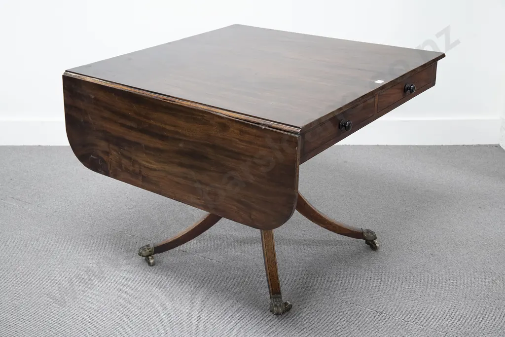 Regency Mahogany Sofa Table Image 1++