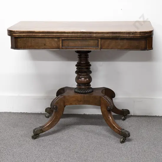 Regency Mahogany Foldover Card Table