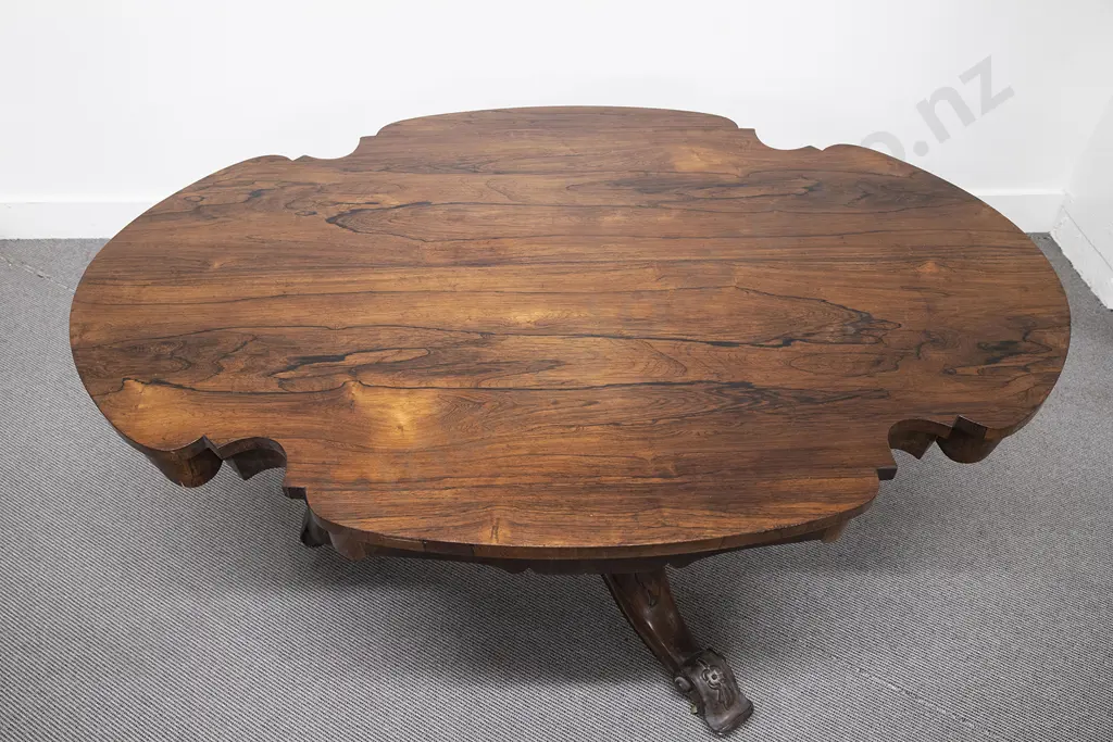 Vict Rosewood Tilt Top Dining Table Image 1++