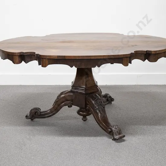 Vict Rosewood Tilt Top Dining Table