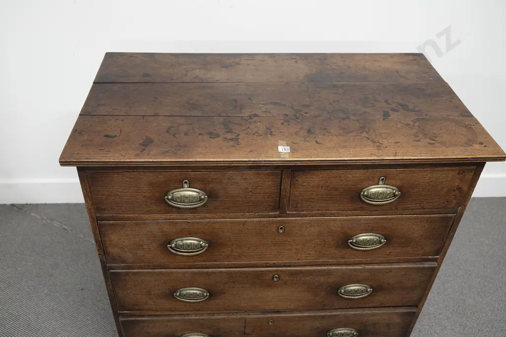 Geo III Oak Flat Front Chest Image 1++