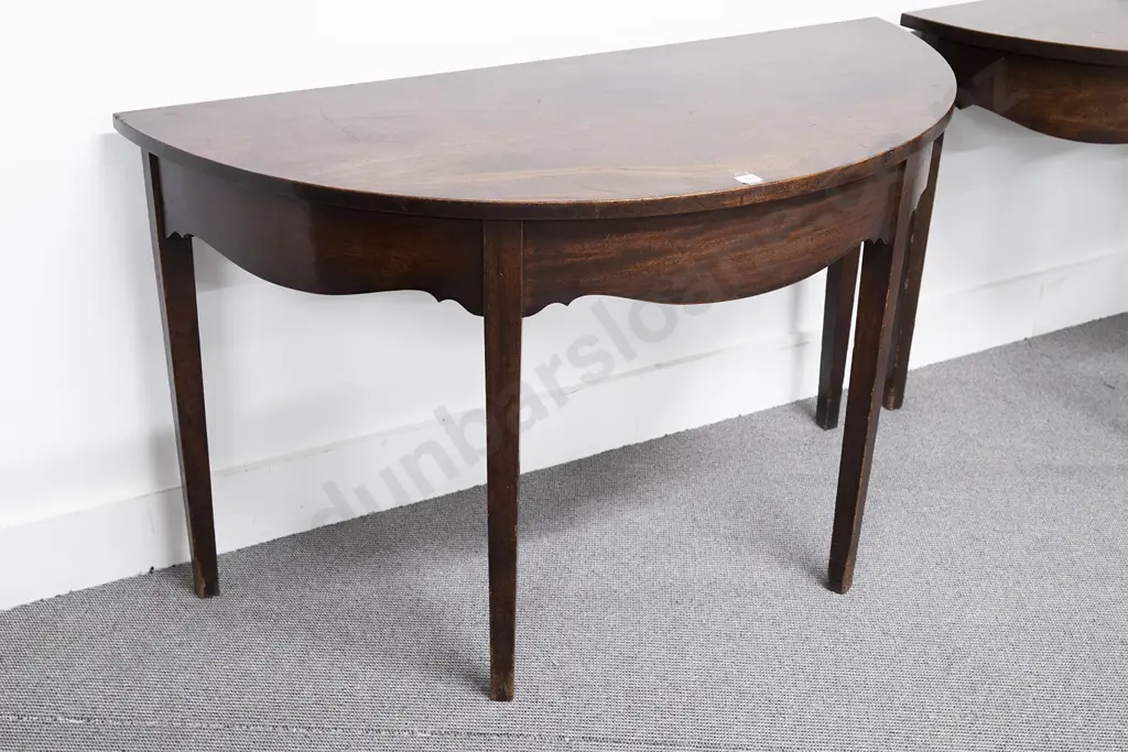 Pair Of Geo III Mahogany D Shaped Side Tables Image 1++