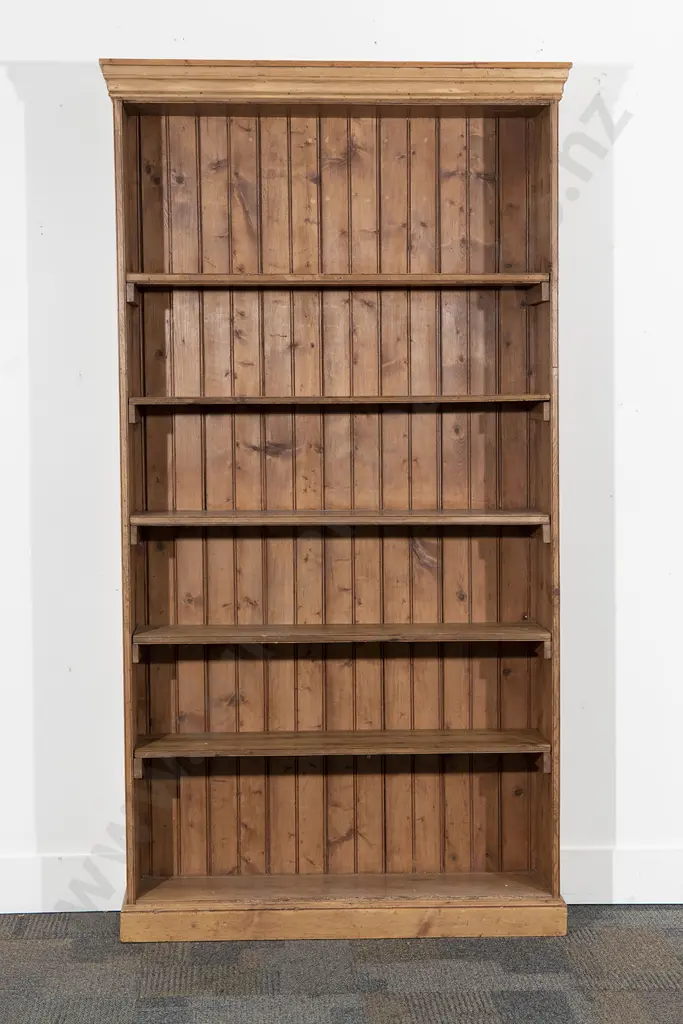 Large Pine Open Bookcase Image 1++