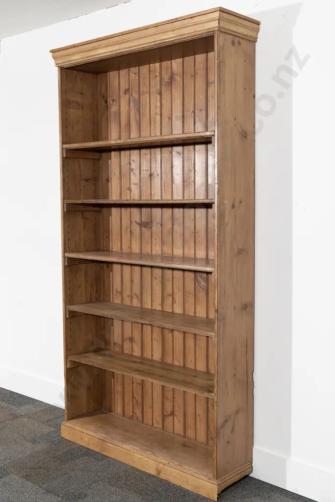 Large Pine Open Bookcase Image 1++