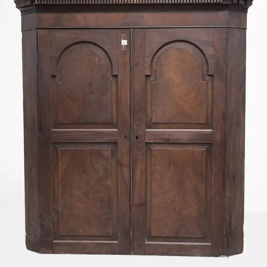 Geo III Mahogany Corner Cupboard