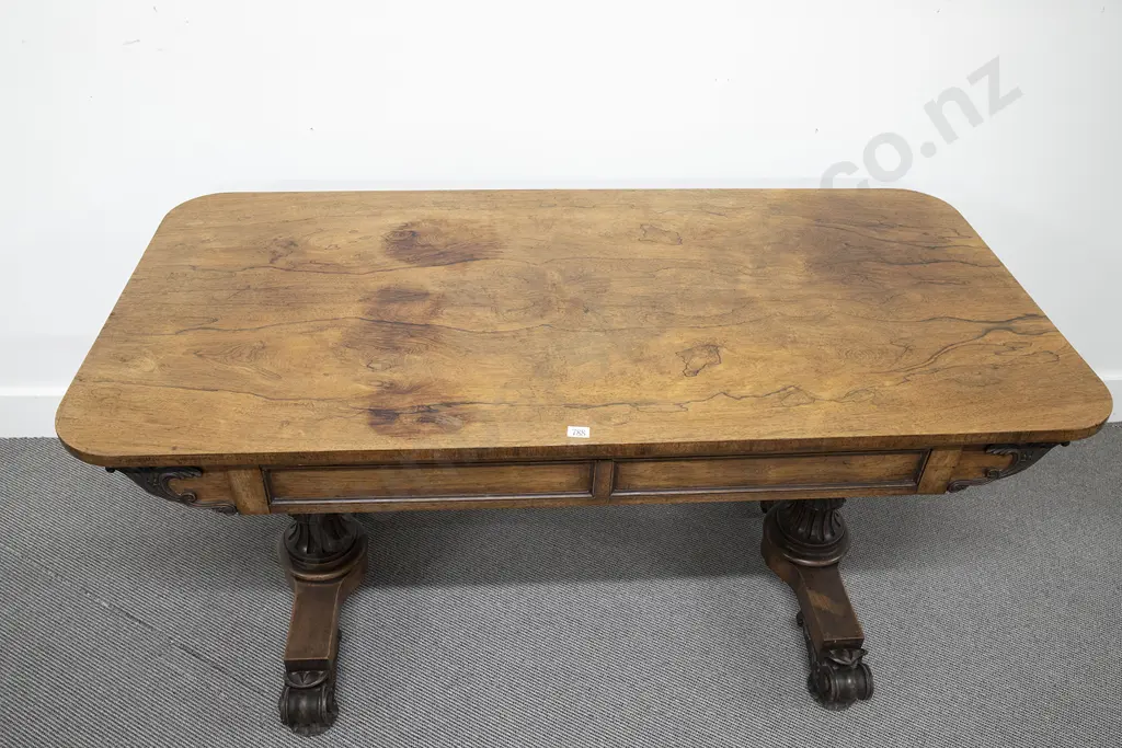 Wm IV Rosewood Library or Centre Table Image 1++