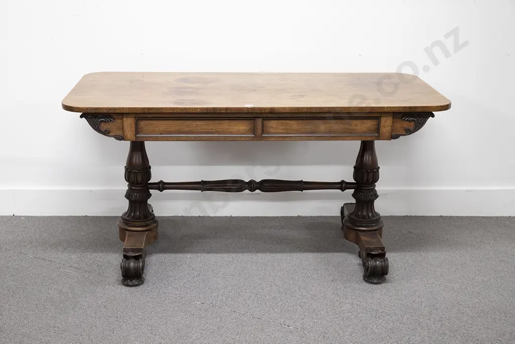 Wm IV Rosewood Library or Centre Table Image 1++