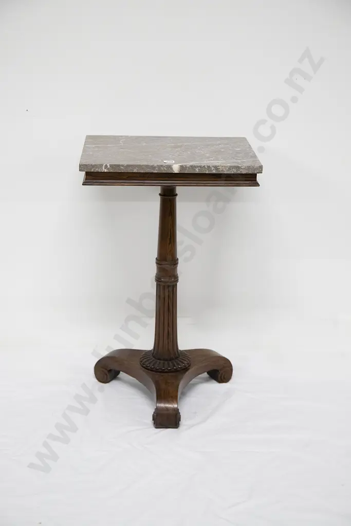 An Elegant C19th Marble Top Rosewood Occasional Table Image 1++