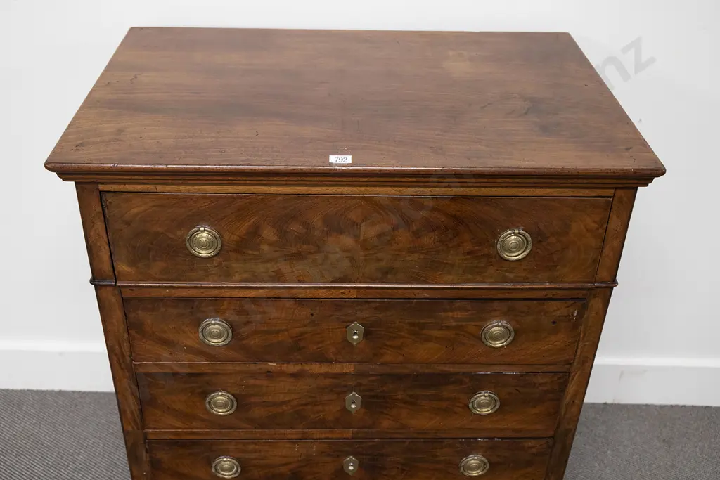 Early C19th French Empire Period Mahogany Chest Of Drawers Image 1++