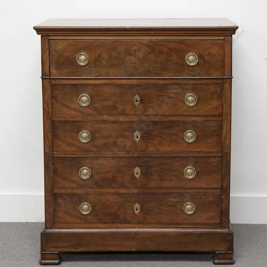 Early C19th French Empire Period Mahogany Chest Of Drawers