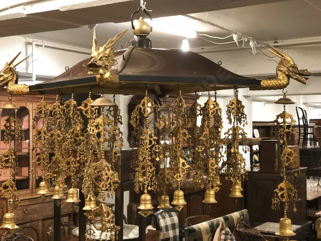Impressive Japanese Meiji Period Zushi ( Shrine ) Canopy Image 1++