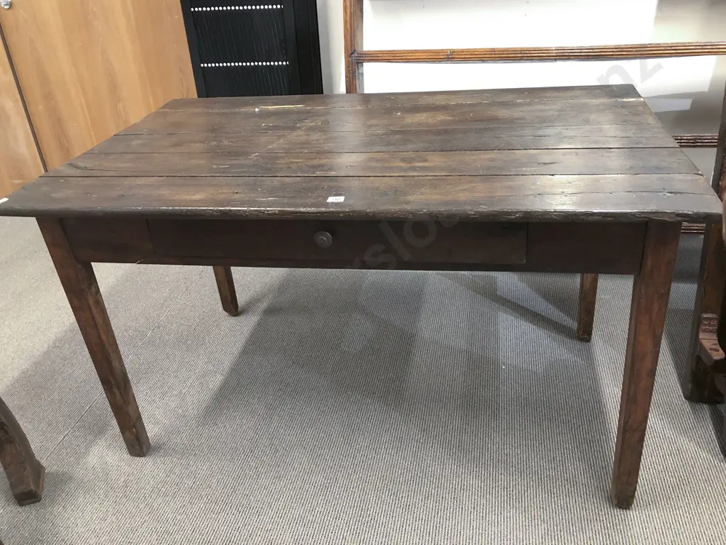 C19th French Oak Farmhouse Kitchen Table Image 1++