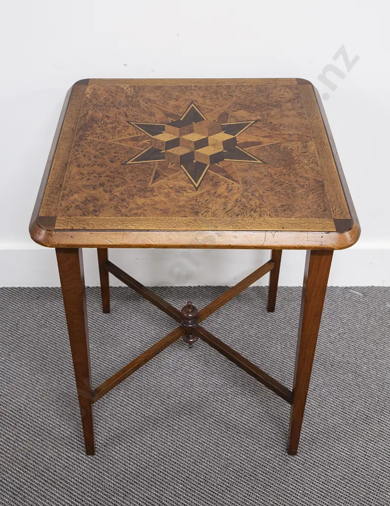 Late C19th NZ Specimen Woods Table By W H Jewell Christchurch Image 1++