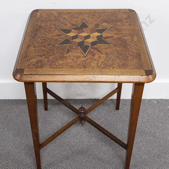 Late C19th NZ Specimen Woods Table By W H Jewell Christchurch