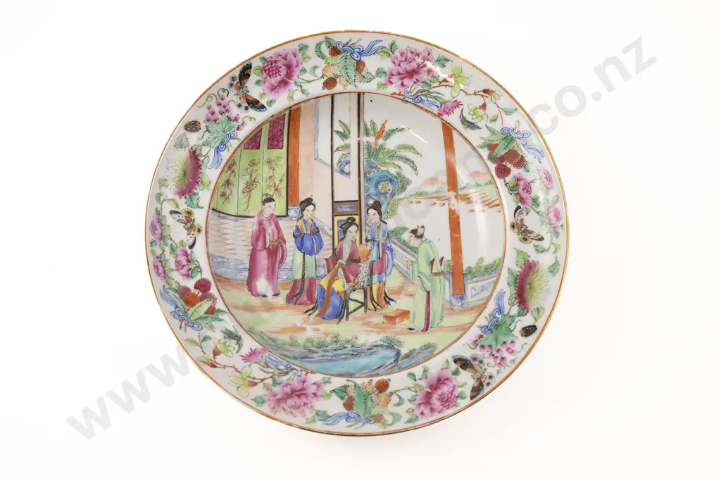 Chinese Canton Famille Rose Porcelain Dish Image 1++