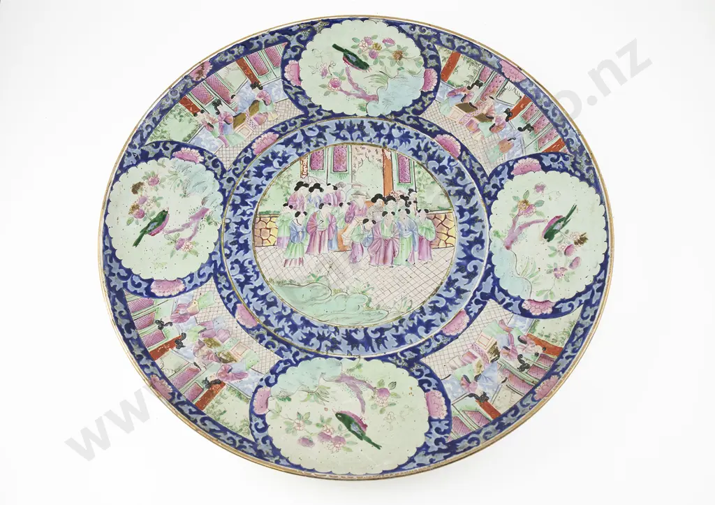 Large and Impressive Chinese Canton Porcelain Famille Rose Charger Image 1++