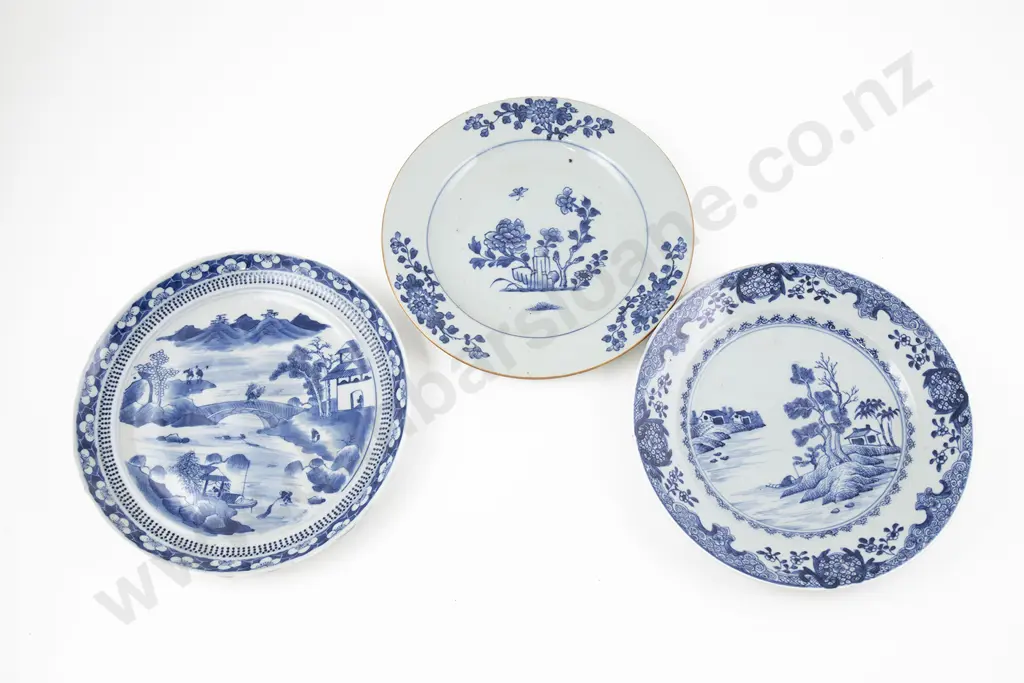 Three Chinese 19th Century Export Ware Plates Image 1++