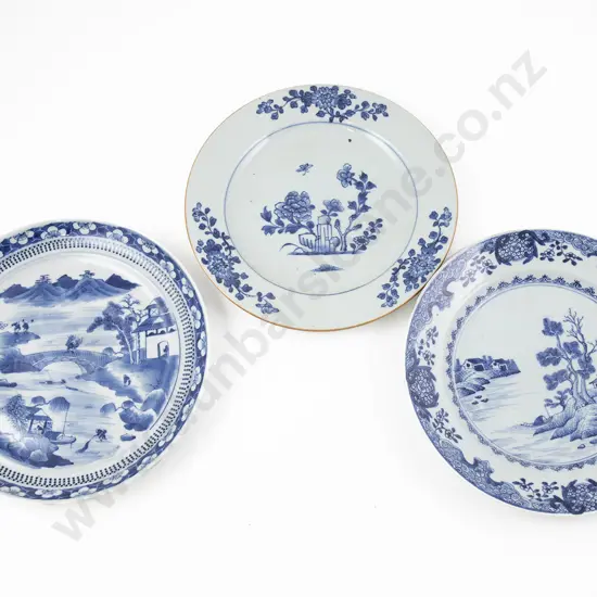 Three Chinese 19th Century Export Ware Plates