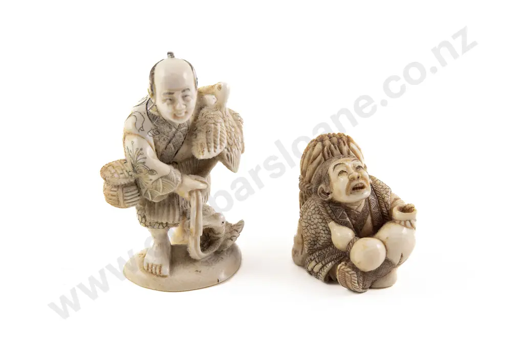 Two Japanese Ivory Netsuke Image 1++