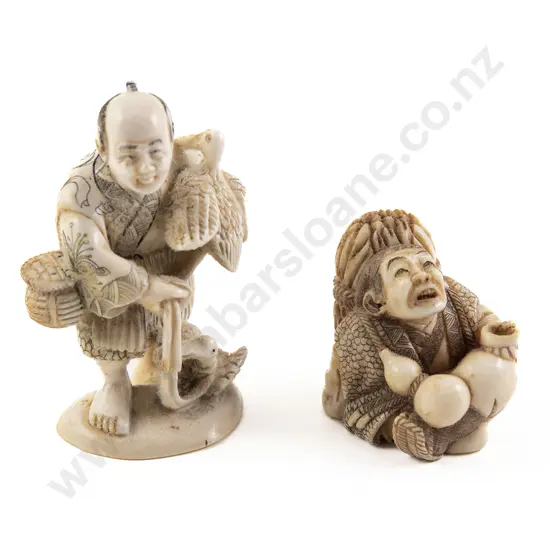 Two Japanese Ivory Netsuke