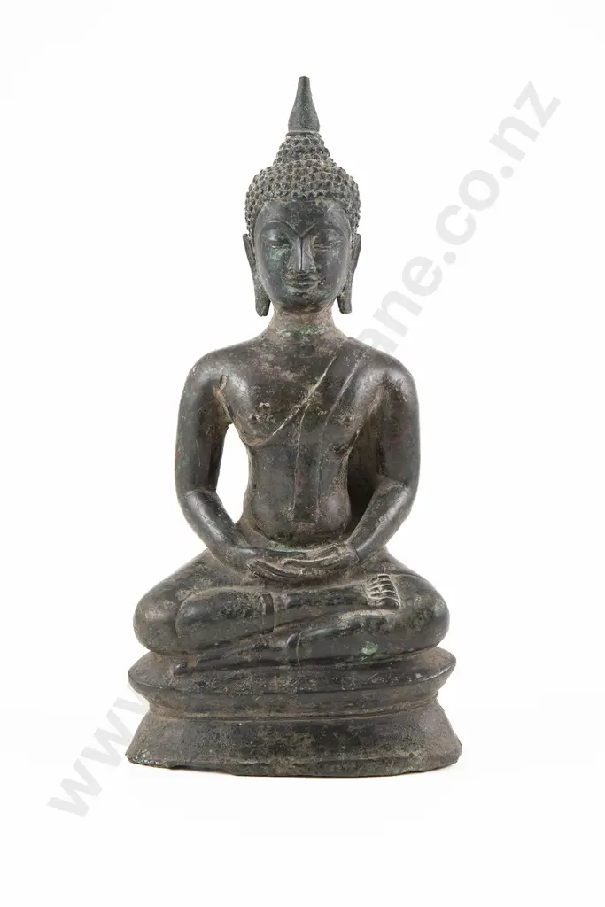 18th/19th Century Thai Bronze Buddha Figure Image 1++