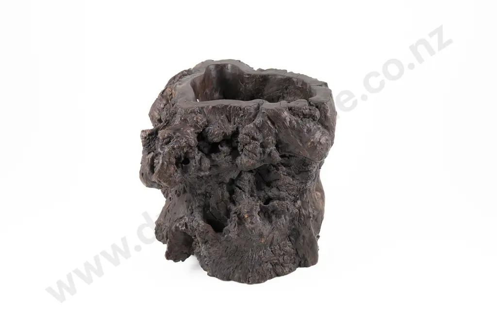 Good Chinese 19th Century Brush Pot Modelled as a Gnarled Tree Stump Image 1++