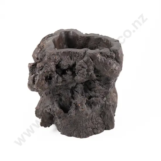 Good Chinese 19th Century Brush Pot Modelled as a Gnarled Tree Stump
