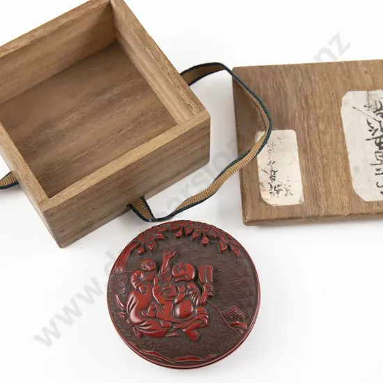 A Fine and Rare Ming Dynasty Red Lacquer Incense Box