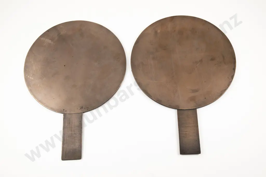 Two Japanese Meiji Period Bronze Mirrors Image 1++