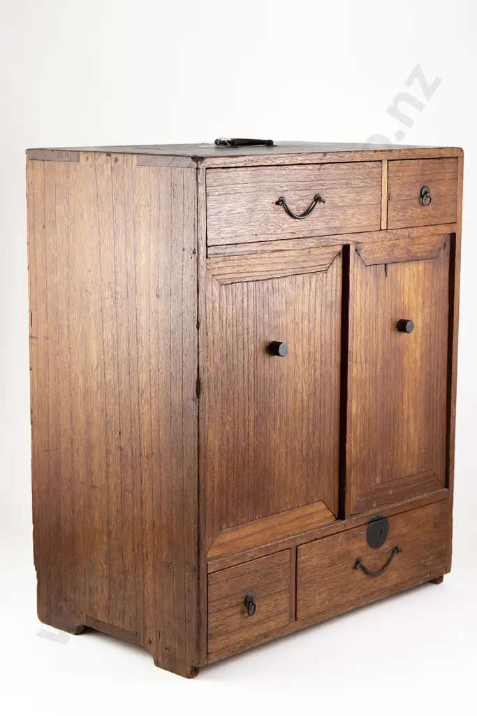 Japanese Meiji Period Elm Ko-Dansu Image 1++