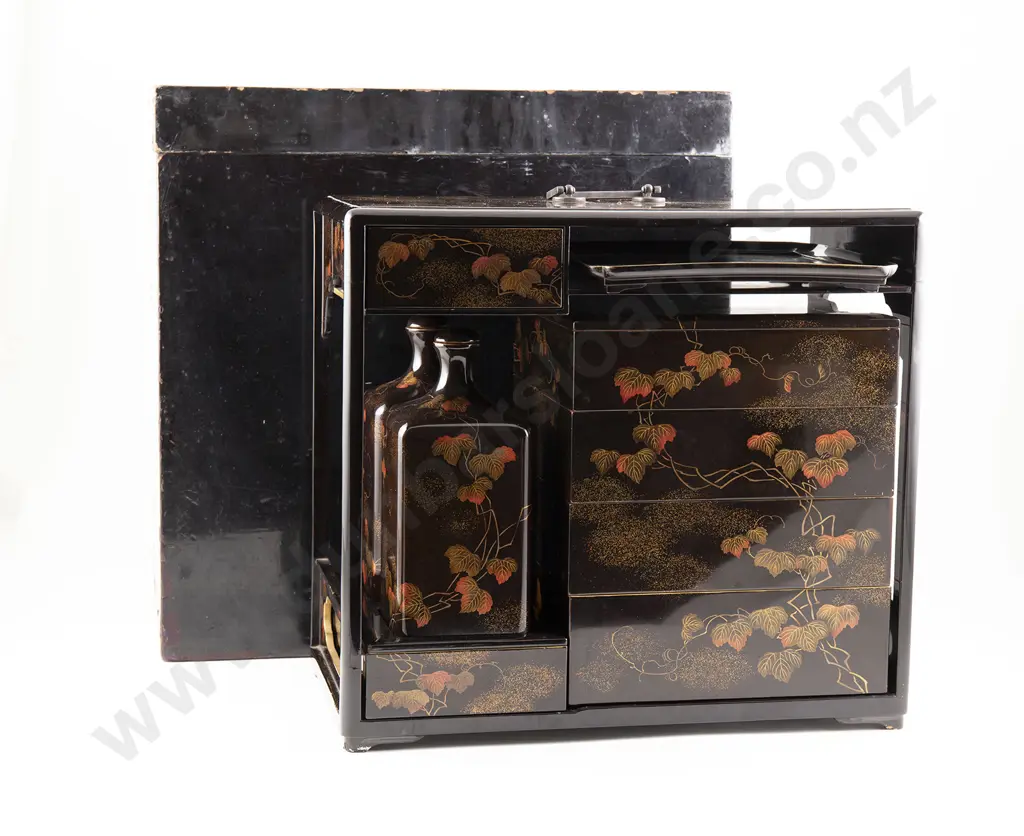 A Fine and Rare Edo Period Sage-Jubako (Picnic Set) by Shunso Image 1++
