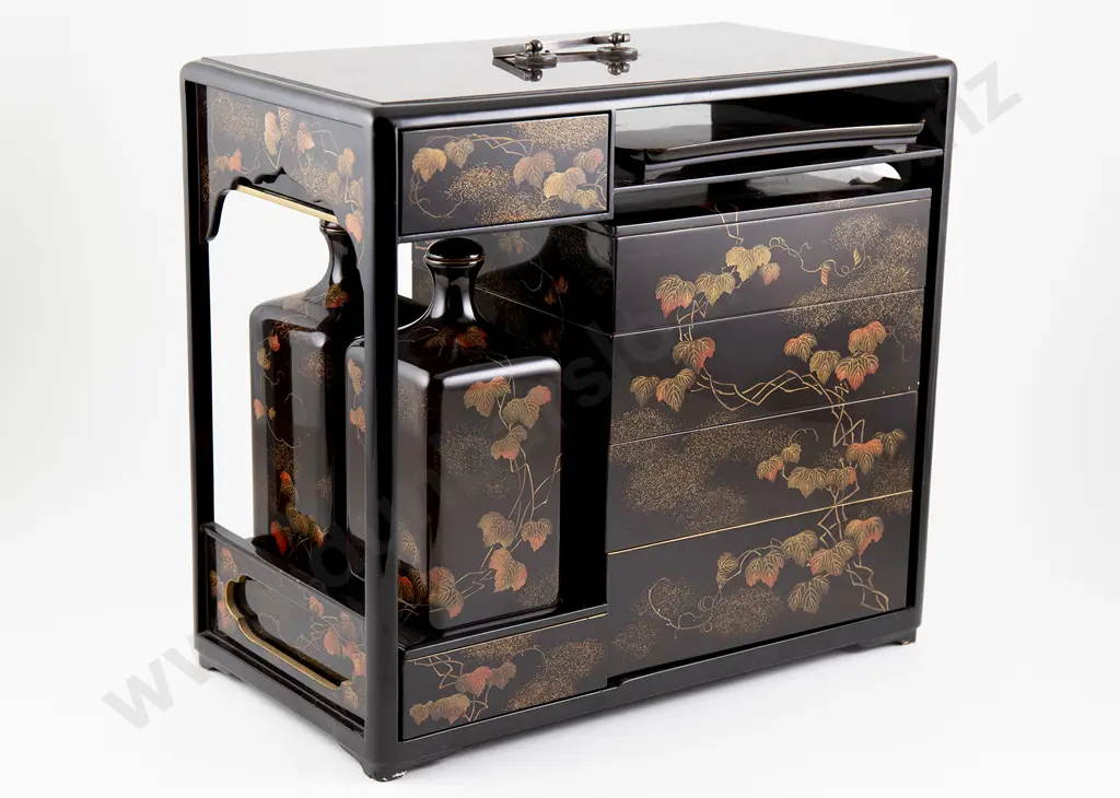 A Fine and Rare Edo Period Sage-Jubako (Picnic Set) by Shunso Image 1++