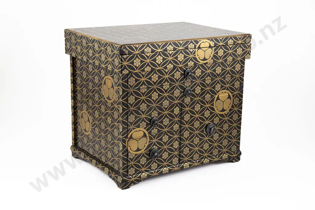 Japanese Meiji Period Lacquer Casket Image 1++