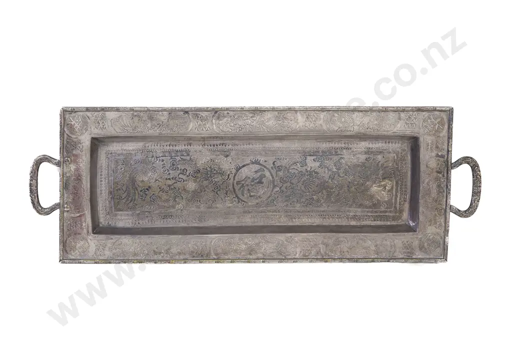 Chinese Silver Plated Tray Image 1++