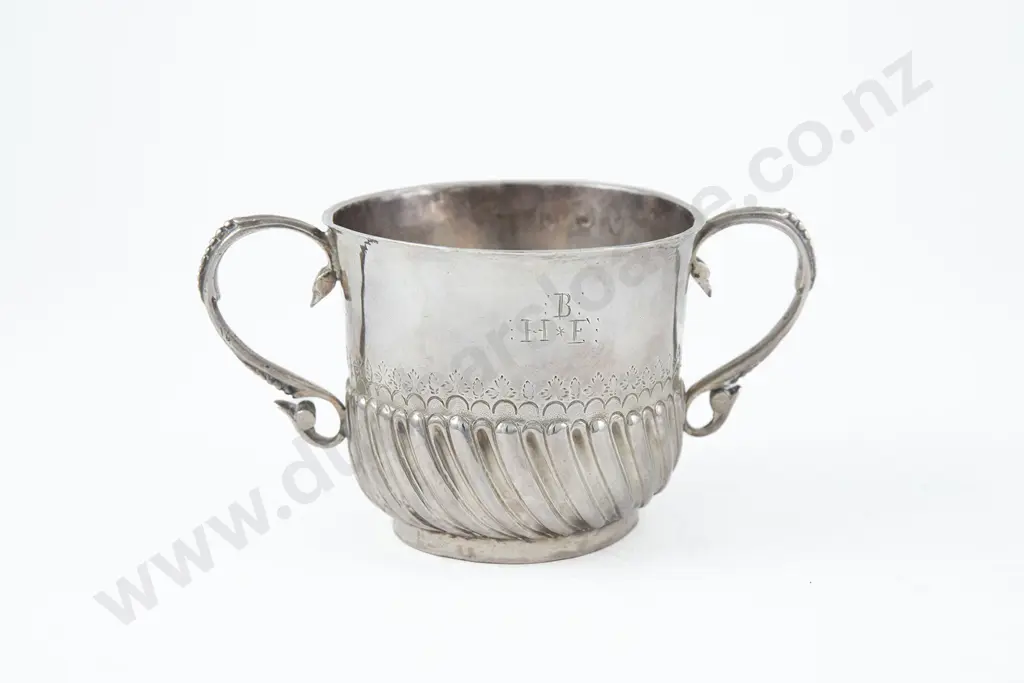 Rare Wm III S/S Miniature Caudle Cup By John Sutton Image 1++