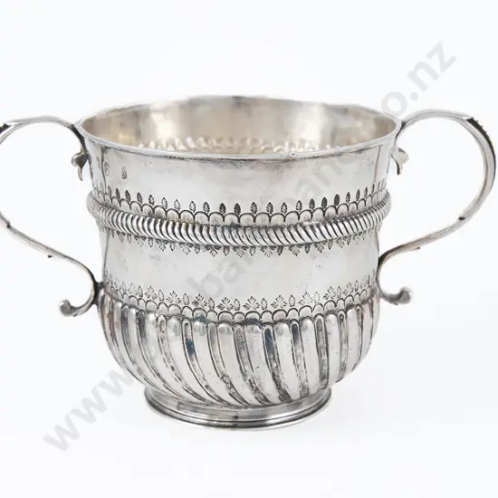Rare Queen Anne S/S Caudle Cup