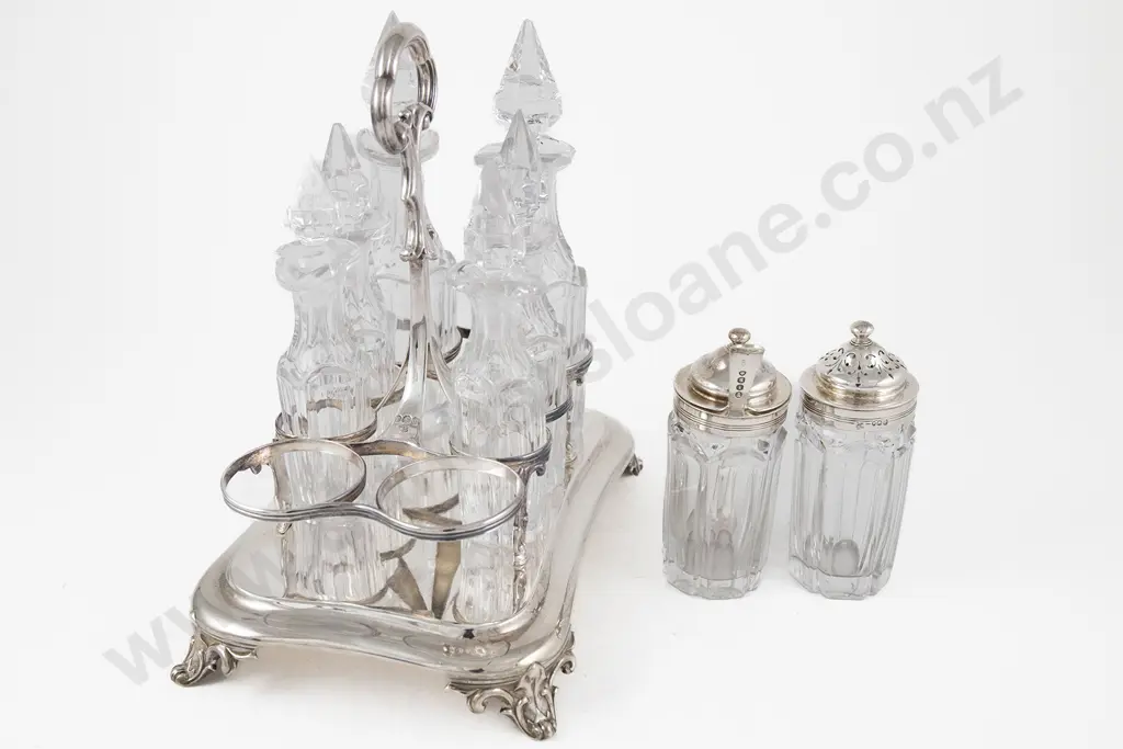 Vict S/S Eight Division Cruet Set Image 1++