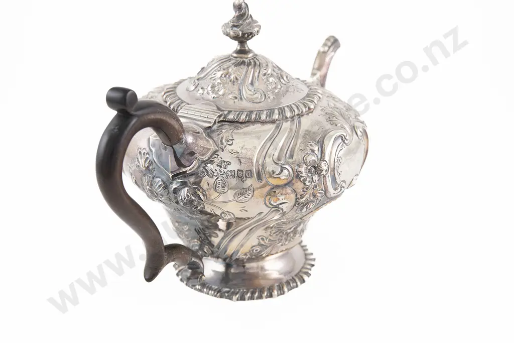 Late Vict S/S Teapot Image 1++