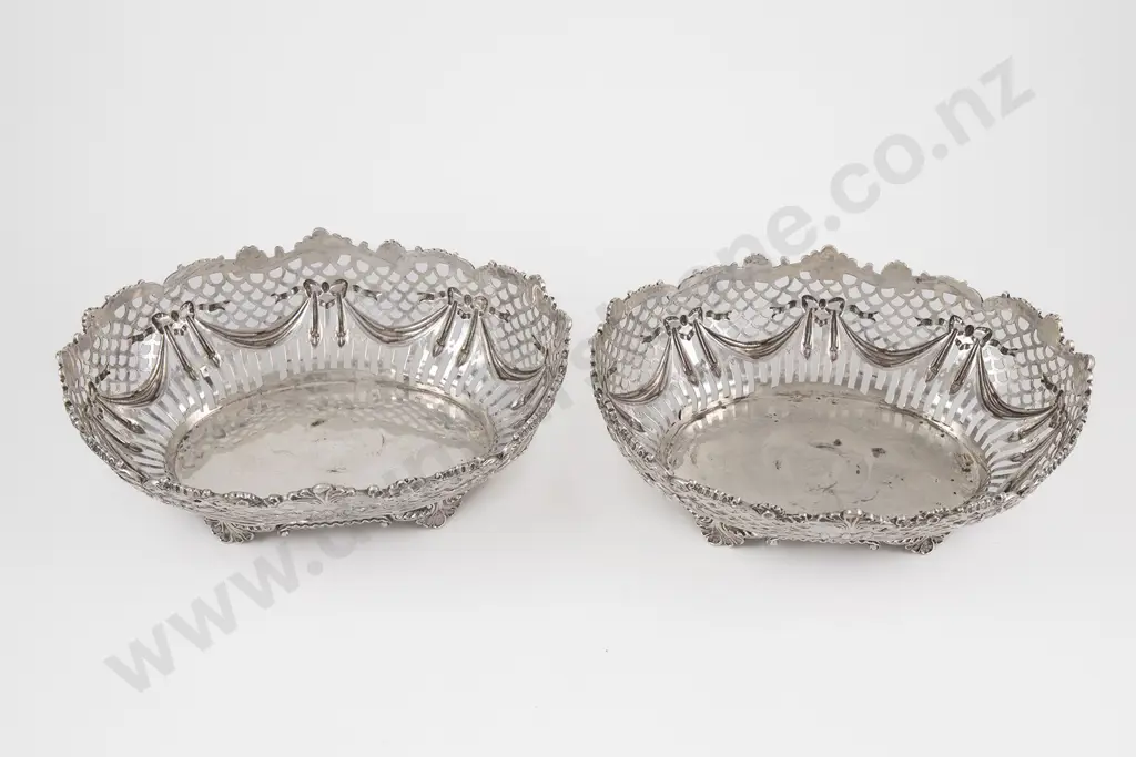Rare Matched Pair Of Geo II S/S Table Bowls Image 1++