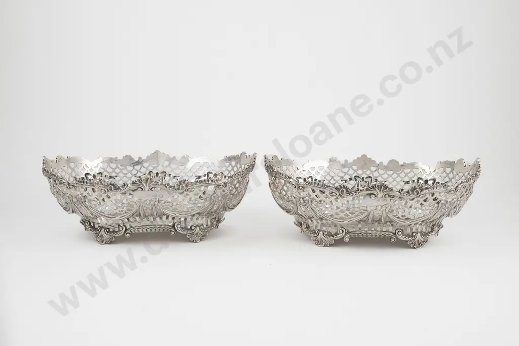 Rare Matched Pair Of Geo II S/S Table Bowls Image 1++
