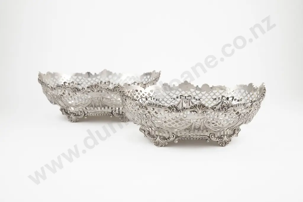 Rare Matched Pair Of Geo II S/S Table Bowls Image 1++
