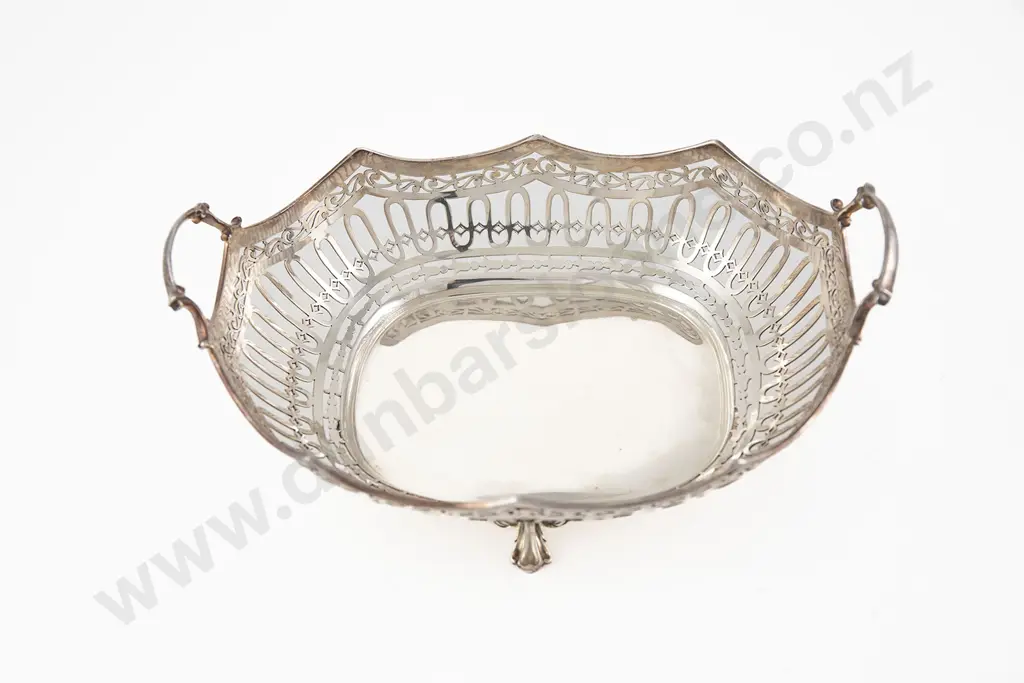 Geo V S/S Two Handled Table Basket Image 1++