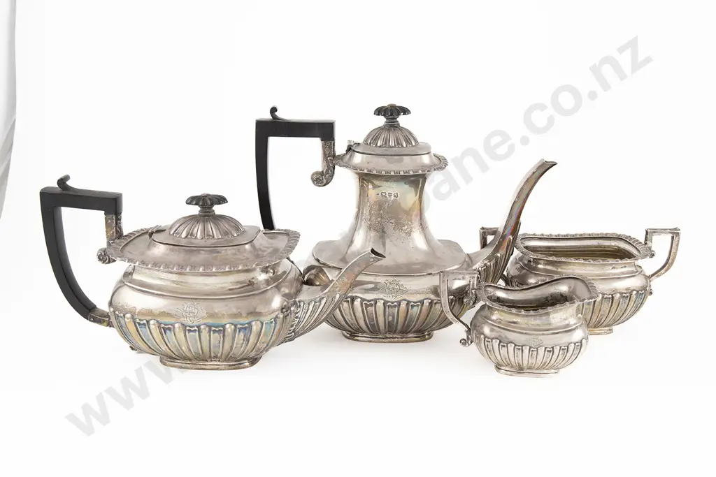 Vict S/S Four Piece Tea & Coffee Set Image 1++
