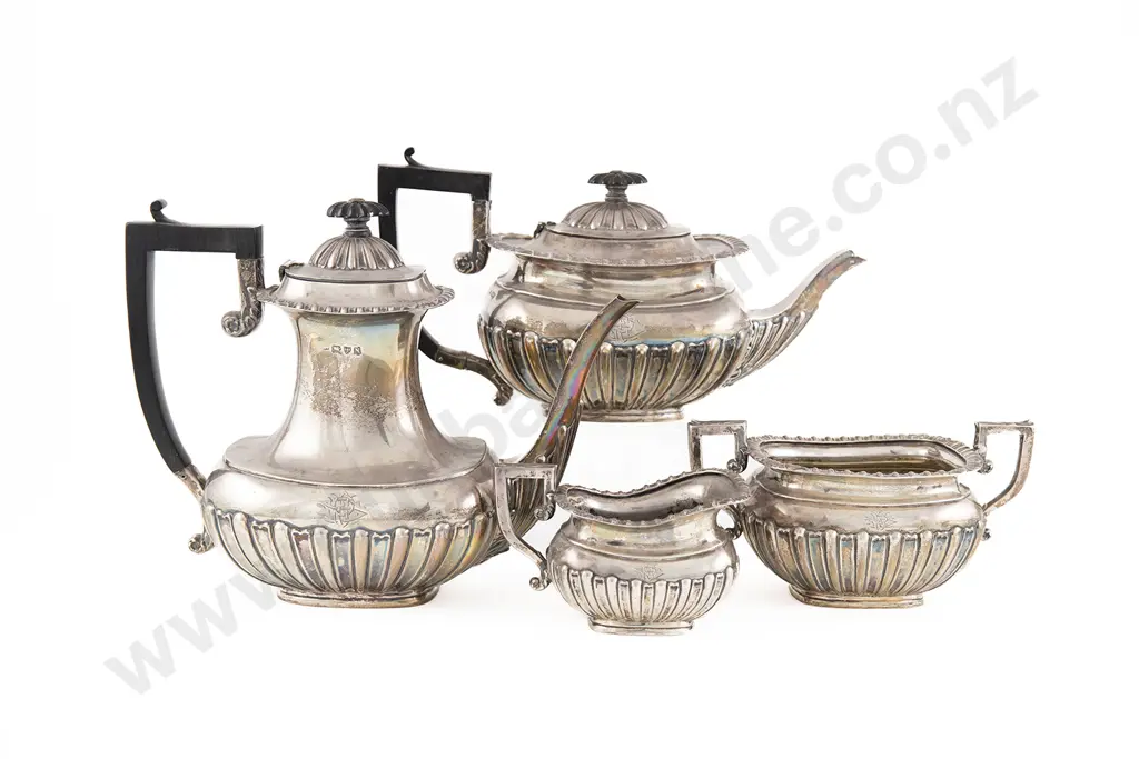 Vict S/S Four Piece Tea & Coffee Set Image 1++