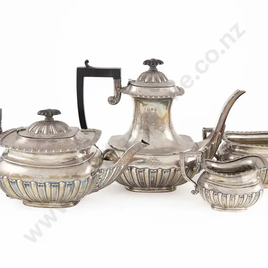 Vict S/S Four Piece Tea & Coffee Set