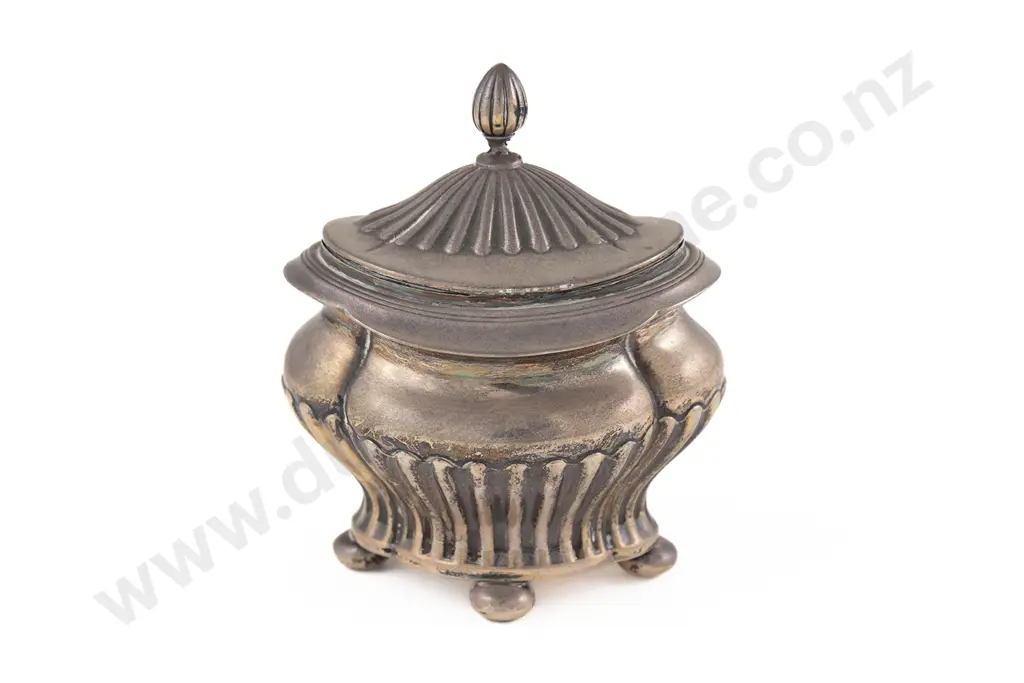 Edw VII S/S Tea Caddy Image 1++