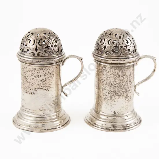 Pair Of Geo V S/S Sugar Caster By Mappin & Webb