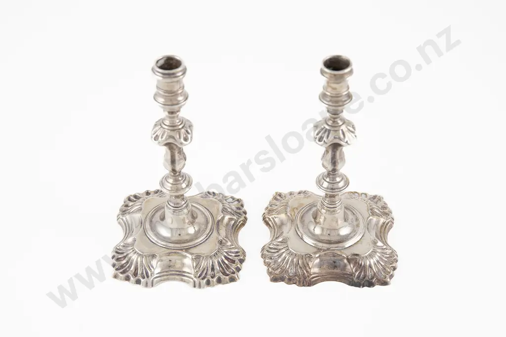 Pair Of Geo V S/S Tapersticks By Garrard & Co Image 1++