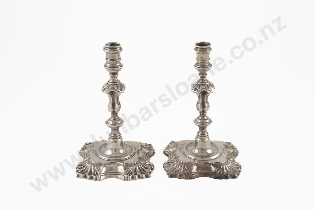 Pair Of Geo V S/S Tapersticks By Garrard & Co Image 1++