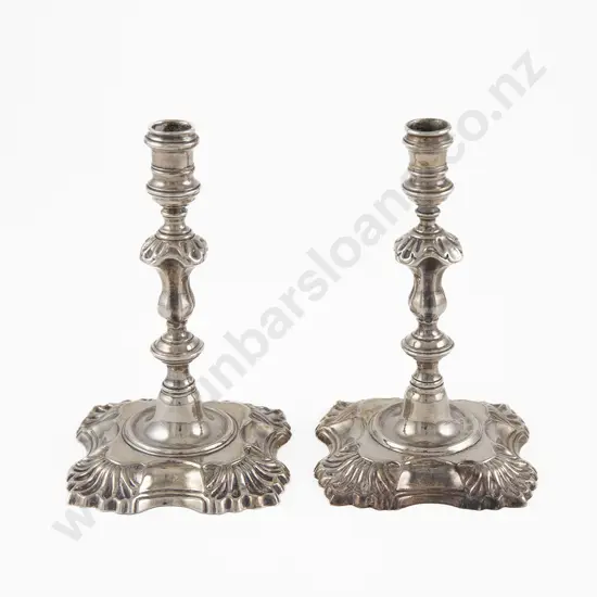 Pair Of Geo V S/S Tapersticks By Garrard & Co